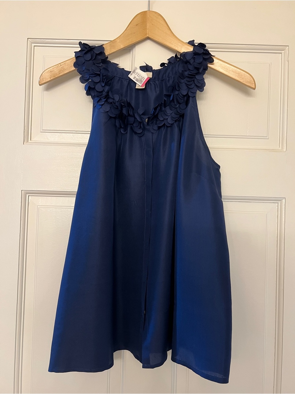 J Crew all silk navy blouse, size 8
